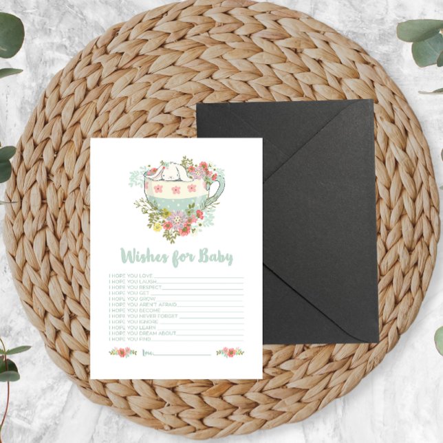 Babydusche Wünsche für Baby Activity Card Einladung (Von Creator hochgeladen)