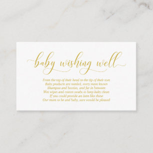 Babydusche, Wunschgut, modernes Gold-Script Begleitkarte
