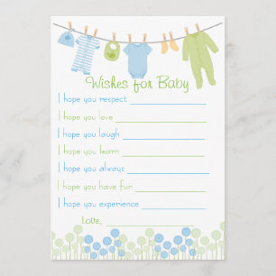 Babydusche wünscht sich ein Baby Game Einladung