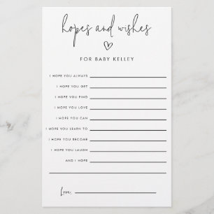 Babydusche wünscht und berät Papierkarten Flyer