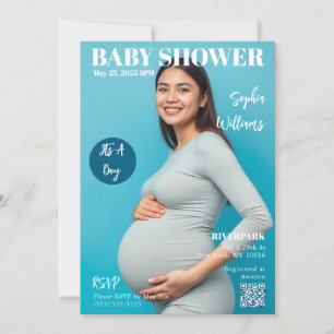 Babydusche-Zeitschrift Cover Einladung