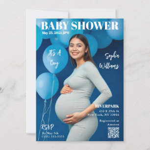 Babydusche-Zeitschrift Cover Einladung