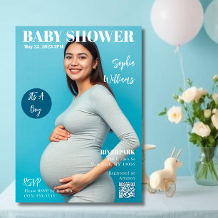 Babydusche-Zeitschrift Cover Einladung