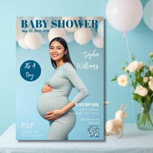 Babydusche-Zeitschrift Cover Einladung