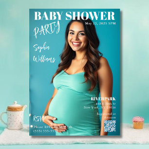 Babydusche-Zeitschrift Cover Einladung
