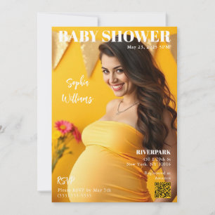 Babydusche-Zeitschrift Cover Einladung