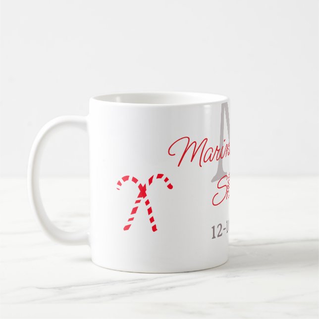 Babydusche Zuckerrohr Weihnachtsfeiermonographie Kaffeetasse (Links)