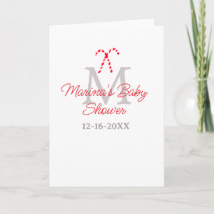 Babydusche Zuckerrohr Weihnachtsfeiermonographie Karte