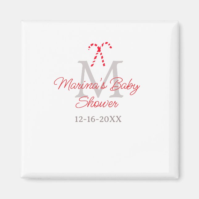 Babydusche Zuckerrohr Weihnachtsfeiermonographie Magnet (Vorne)