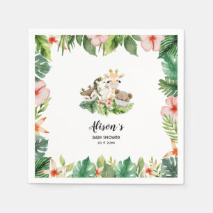 Babydusche zum Geburtstag Napkins   Safari Friends Serviette