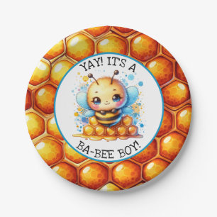 Babydusche zum Thema Honigbiene Pappteller