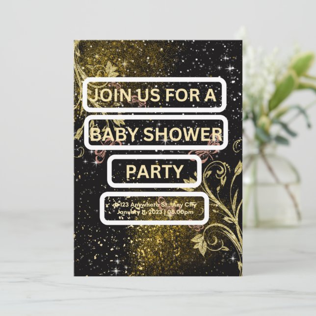 Babyduscheinladungskarte Einladung (Stehend Vorderseite)