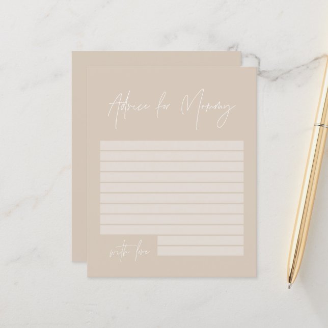 Babyduschempfehlung für mommy modernes natürliches (Vorderseite/Rückseite Beispiel)