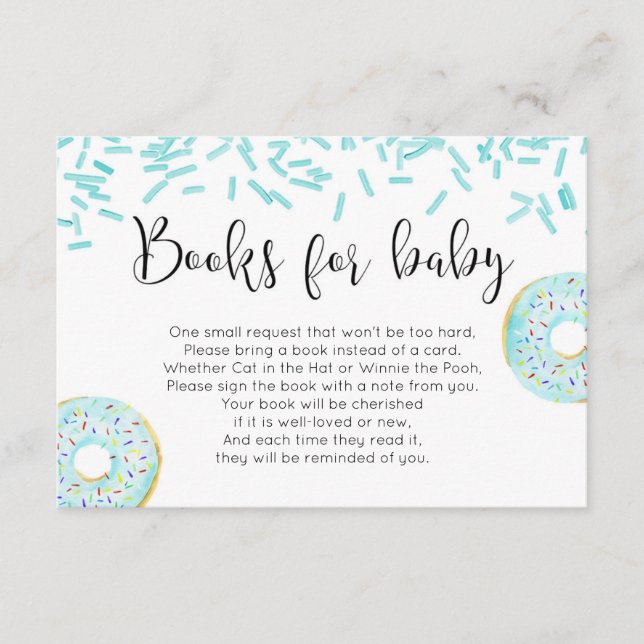 Babyduschenbucheinlage Begleitkarte (Vorderseite)