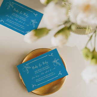 Babyduschenbuchkarten mit Handzeichnung Begleitkarte