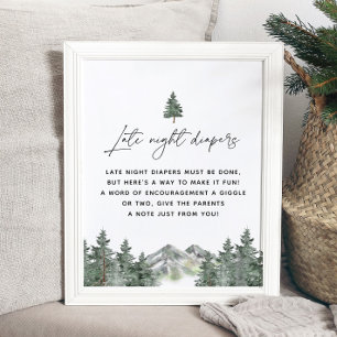 Babyduschensignatur für Späte Nachttaucher Poster