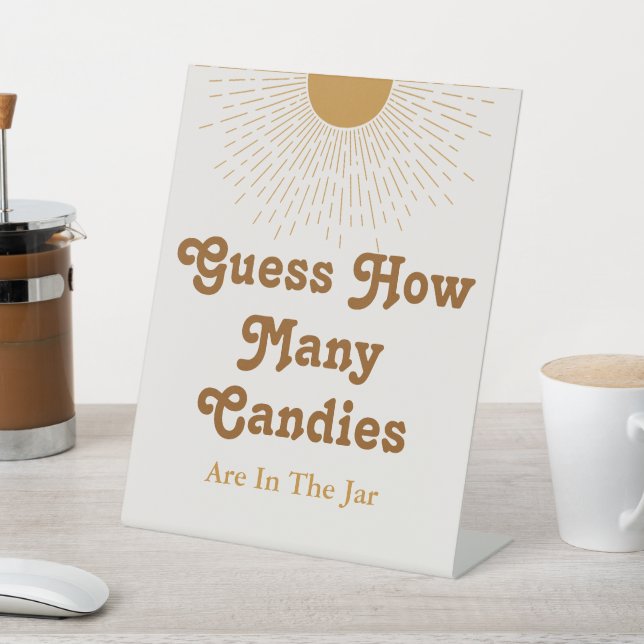 Babyduschenspiel, Dekorationszeichen für Party Sockelschild (In SItu)