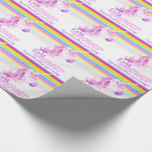 Babyduschenverpackung des Unicornregenbogens Geschenkpapier