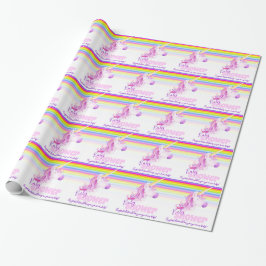 Babyduschenverpackung des Unicornregenbogens Geschenkpapier