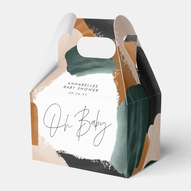 BabyduscheOh Babyterracotta abstrakt gestrichen Geschenkschachtel (Vorderseite)