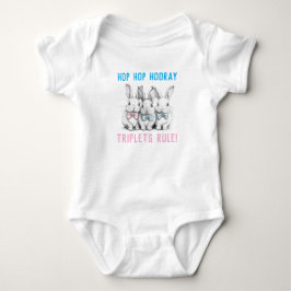 Babyduschgeschenk, Ostergebälle, gemischte Triplet Baby Strampler