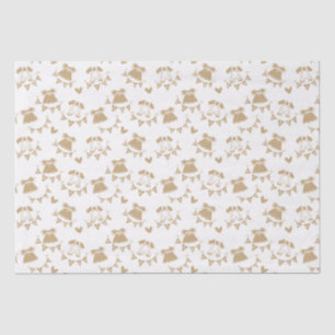 Babyduschgeschlecht, neutral braun und weiß seidenpapier