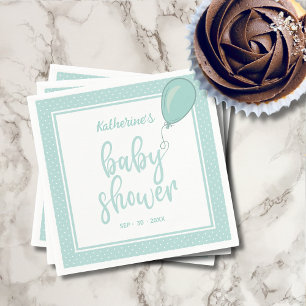 Babyduschgeschlecht, neutrale Minze grün Serviette