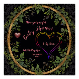 Babyduschherz Poster