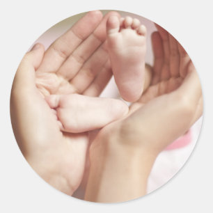 Babyduschkabine Kinderzimmer erwartet Mutter Mutte Runder Aufkleber