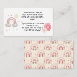 Babyduschkarte, Bücher für Babyboho Begleitkarte