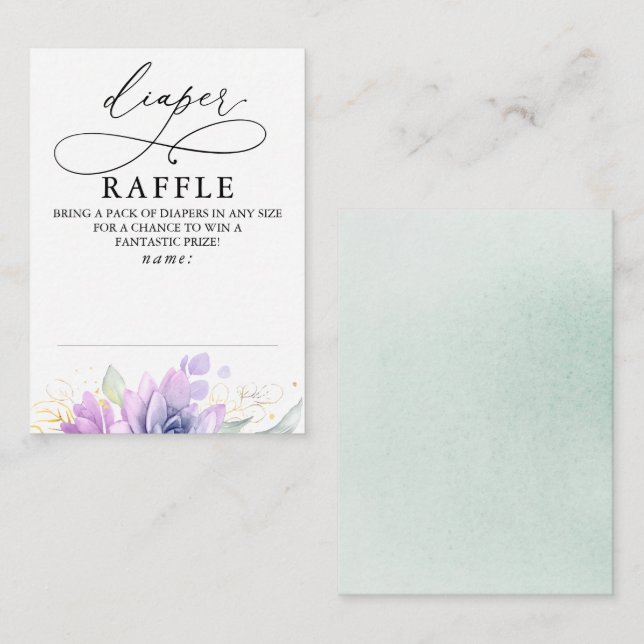 Babyduschkarte für Windelwaschbecken Begleitkarte (Vorne/Hinten)