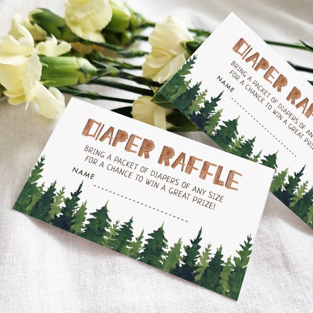 Babyduschkarte für Woodland-Windeln Begleitkarte (Von Creator hochgeladen)