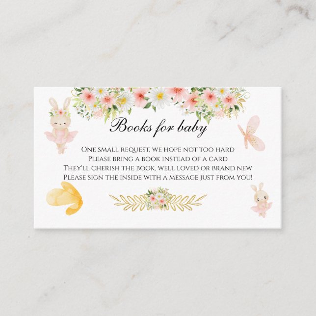 Babyduschkarte - Gästekarte Begleitkarte (Vorderseite)