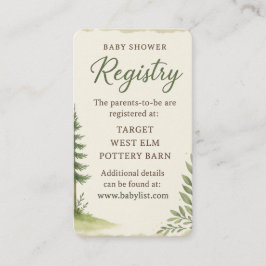 Babyduschkarte Rustic Forest Woodland Begleitkarte