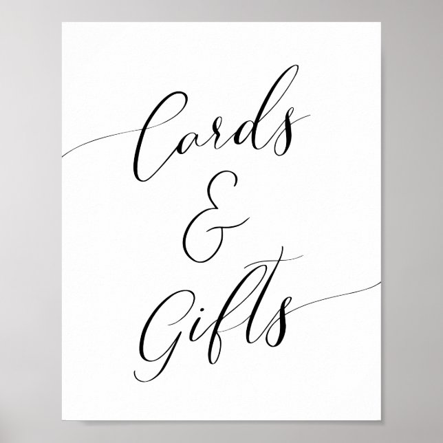 Babyduschkarten und Geschenke Zeichen Poster (Vorne)