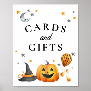 Babyduschkarten und Geschenkschild für Boo Hallowe Poster