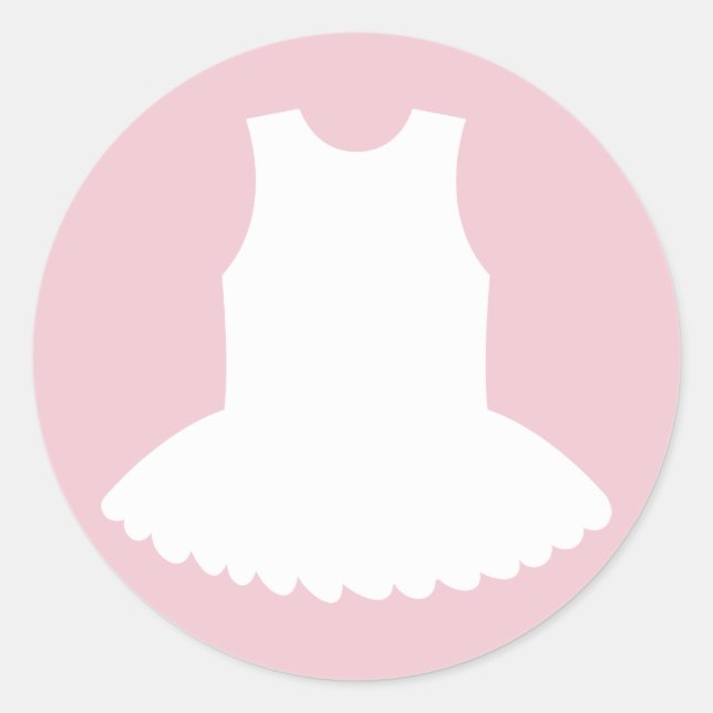 Babyduschkleber für Ballerina Runder Aufkleber (Vorderseite)