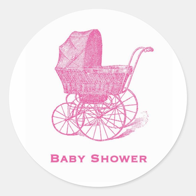 Babyduschkleber Runder Aufkleber (Vorderseite)