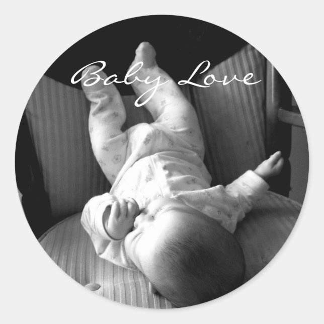 Babyduschkleber Runder Aufkleber (Vorderseite)