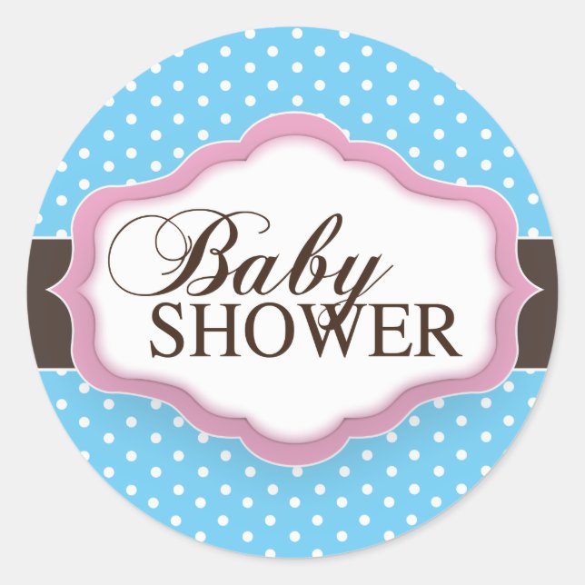 Babyduschkleber Runder Aufkleber (Vorderseite)