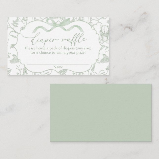 Babyduschmaschine für Babybetten Begleitkarte (Vorne/Hinten)