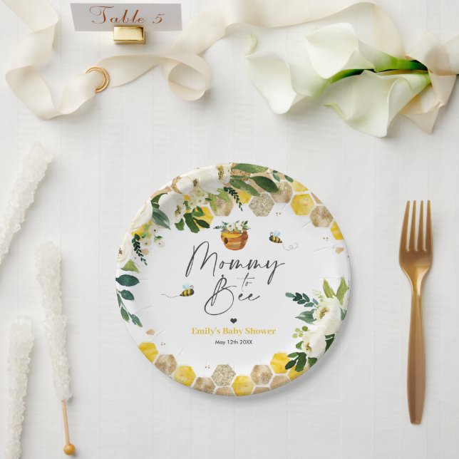 Babyduschmaschine Mommy für die Geschlechterneutra Pappteller (Hochzeit)