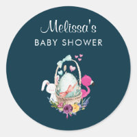 Babyduschmaschine, rosa Flamingo und sonnige Wasse