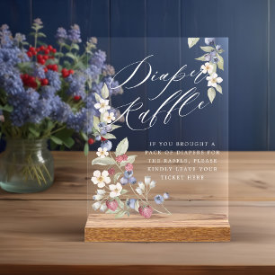 Babyduschmaschine Windelwindeln Wilde Berries & Bl Acrylschild