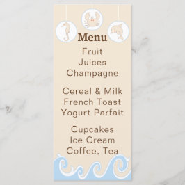 Babyduschmenü "Under Sea Mobile" Menükarte