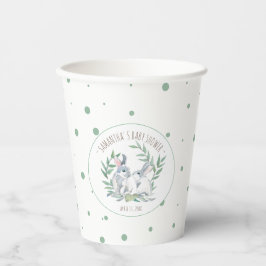 Babyduschpapier Cups Niedlich Boho Chic Bunnies Pappbecher