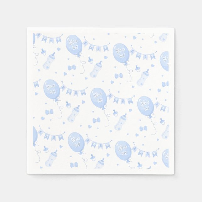 Babyduschpapier Napkin mit Balloons Serviette (Vorderseite)