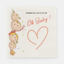 Babyduschpapier Napkins