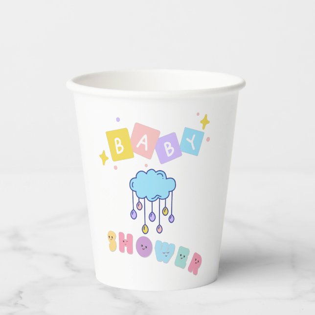 Babyduschpapier Pappbecher (Vorderseite)