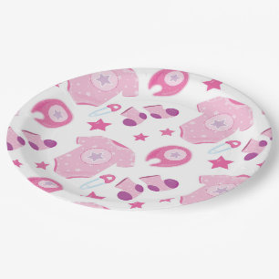 Babyduschpapier Teller 9"
